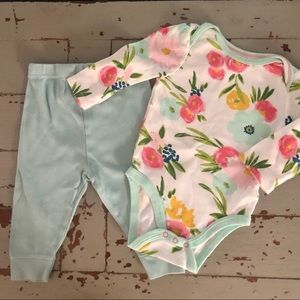 2 Pc Outfit Emporio Baby 3-6 Mo Pants -LS Bodysuit